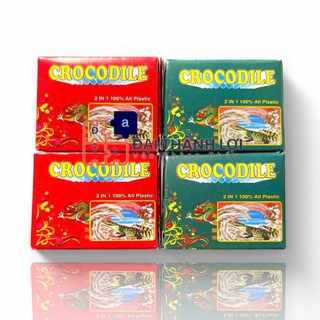 Combo 30/50/100 Bộ bài tứ sắc cá sấu VIP Đỏ -Bài Tứ Sắc Crocodile PVC Nhựa Cao Cấp Loại