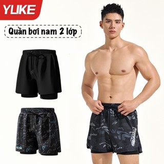 Quần bơi nam 2 lớp dáng ống xuông YUKE - 8797/ Nhập khẩu chính hãng, đã kiểm tra chất lượng