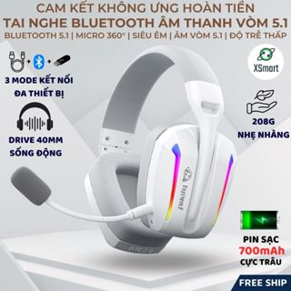 Tai Nghe Gaming Không Dây FreeWolf V10 Âm Thanh Vòm 5.1, Kết Nối 3 Chế Độ, Pin 700mAh, Micro Giảm Ồn