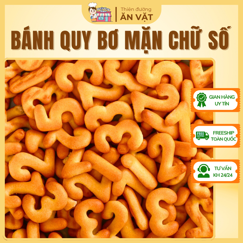  💌HÀNG CHUẨN💌 Bánh Quy ABC Liên Hưng - Bánh Quy Mặn Bơ Sữa Hình Chữ Số - Snack Ăn Vặt Tuổi Thơ 