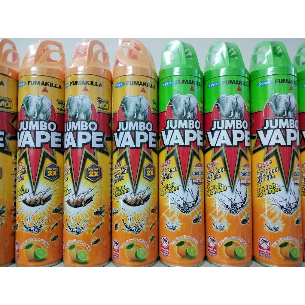 XỊT MUỖI, XỊT CÔN TRÙNG JUMBO HƯƠNG CAM CHANH