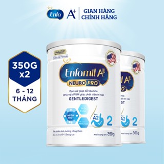Bộ 2 lon sữa bột Enfamil A2 Neuropro 2 giúp dễ tiêu hóa, hấp thu cho trẻ từ 6-12 tháng tuổi – 350g/lon
