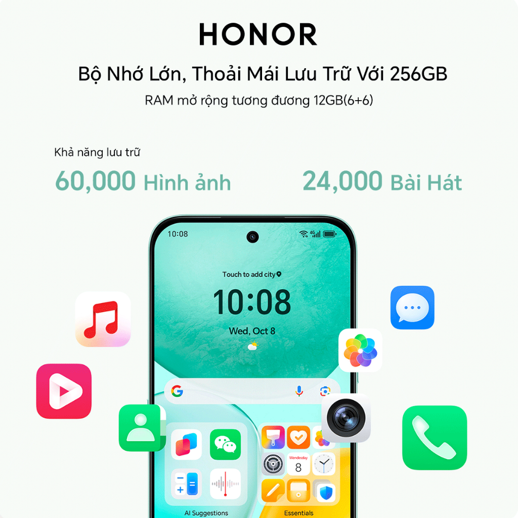 Điện Thoại Di Động Honor X6c 6GB + 128GB/256GB | Pin 5300mAh | Camera 50MP| NFC | Kháng nước IP64 | BH 18 Tháng | BigBuy360 - bigbuy360.vn