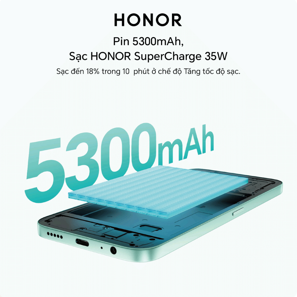 Điện Thoại Di Động Honor X6c 6GB + 128GB/256GB | Pin 5300mAh | Camera 50MP| NFC | Kháng nước IP64 | BH 18 Tháng | BigBuy360 - bigbuy360.vn