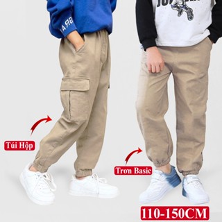 Quần Kaki Jogger Bé Trai Túi Hộp Và Trơn KooKoo Co Giãn Nhẹ, Quần Dài Kaki Bé Trai Form Jogger
