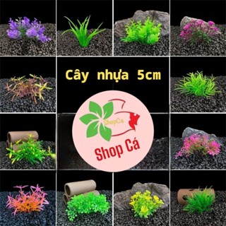  Combo 4 cây thủy sinh giả 5cm tiểu cảnh cây cảnh trang trí mô hình cây thủy sinh nhựa bể cá cảnh lũa giả thủy sinh hồ 
