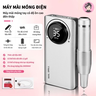 Máy Mài Móng UV-201 Máy Mài Nail Mài Gel Tích Điện Cầm Tay Mini Cao Cấp-Tặng Kèm Bồ Đầu Mài 