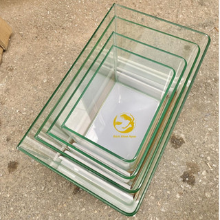 Bể đúc mini 22x15x17cm – Bể cá cảnh nhỏ gọn, kính liền khối, bo cong 2 góc
