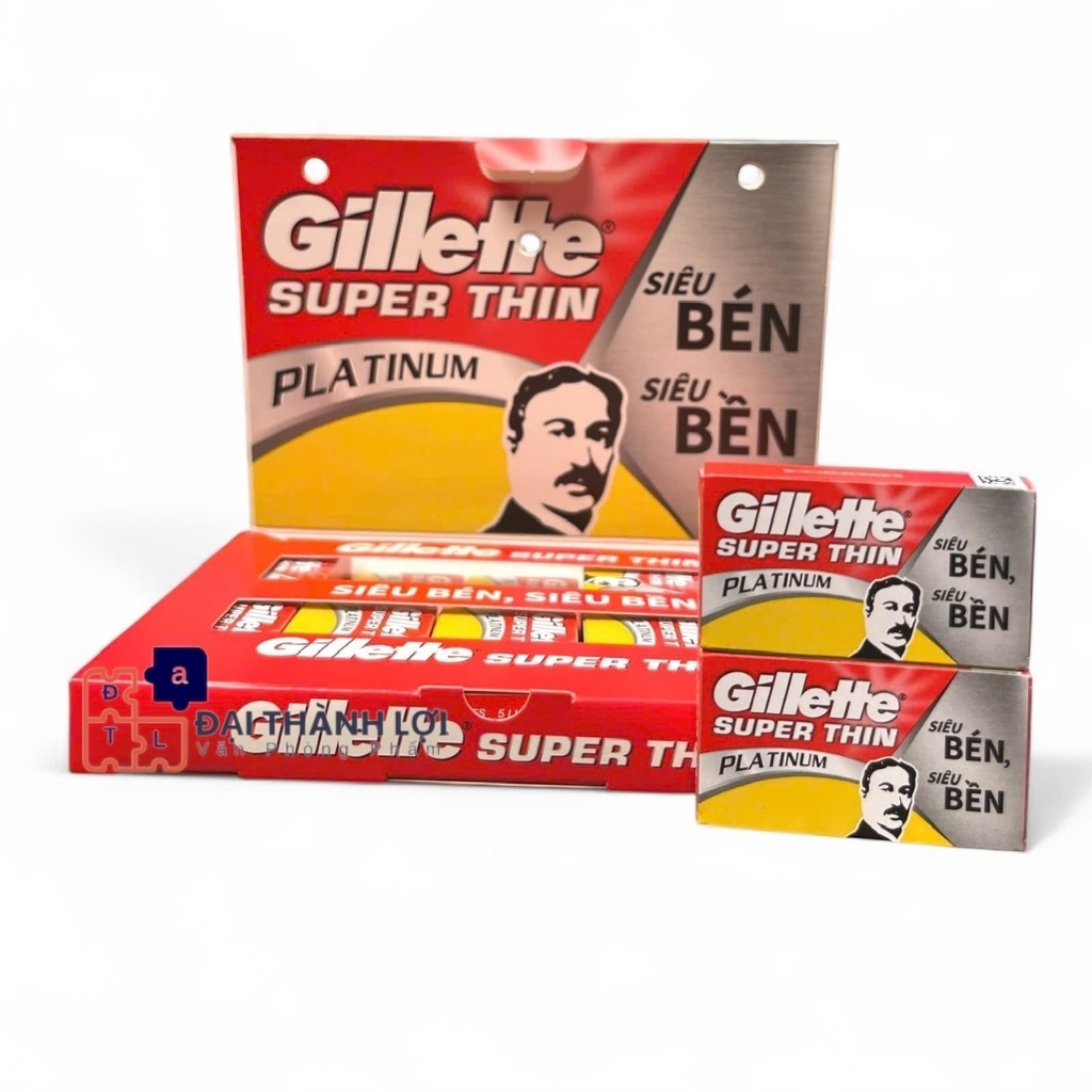 [1 HỘP LỚN]Hộp Lưỡi lam Gillette Super Thin hộp 10 lưỡi X 10h Lốc 10 hộp Lưỡi lam gillette GILLETTE 