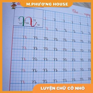 Vở rèn viết bài chữ đứng chuẩn chữ nhỏ