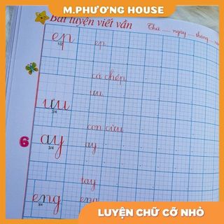 Vở rèn viết bài chữ đứng chuẩn chữ nhỏ