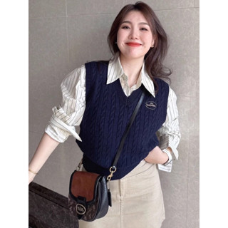 [ ORDER- KHÔNG CÓ SẴN] Áo Gile Hàn Cổ V, Áo Len Không Tay Loại 1 Có Size