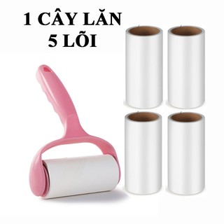  COMBO 1 CÂY LĂN 5 LÕI Cây lăn bụi 10cm đa năng lõi giấy lăn bụi làm sạch quần áo ga giường sofa lông chó mèo 