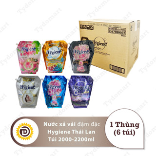 1 Thùng Nước Xả Vải Hygiene Thái Lan Đậm Đặc 2000-2200ml Gồm 6 Túi Lớn Tiết Kiệm Hơn