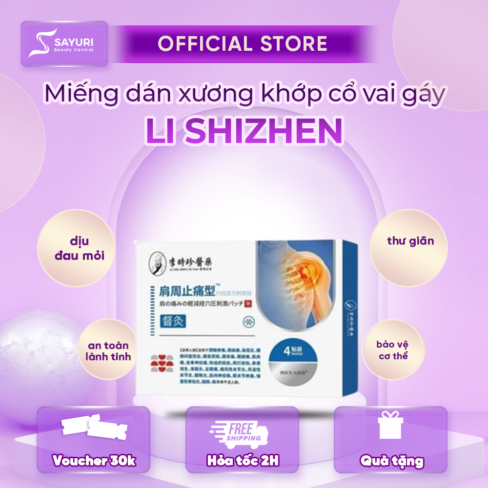 Miếng Dán Thảo Dược LI SHIZHEN – Miếng Dán Xương Khớp LI SHIZHEN Hỗ Trợ Giảm Tê Bì, Nhức Mỏi Vai Gáy