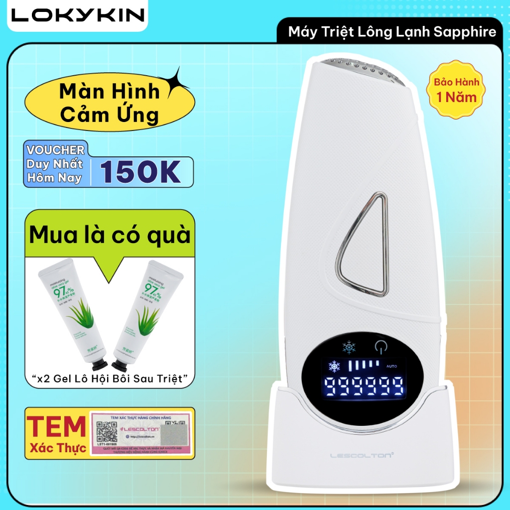 Máy triệt lông lạnh Lokykin Sapphire  mini vĩnh viễn phiên bản nâng cấp dạng cá nhân,triệt lạnh tại nhà,triệt toàn thân.