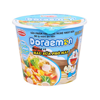 Lốc 6 ly mì mini Doraemon hải sản chua ngọt/hàu sữa phô mai ly 48g/53g