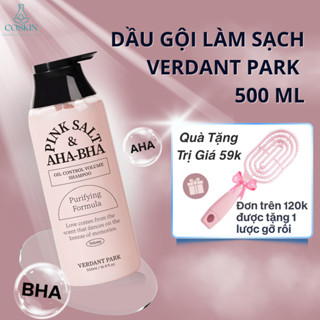 Dầu Gội VERDANT PARK 500ml muối hồng Himalaya Pink Salt AHA BHA Oil Control Volume Shampoo kiềm dầu phồng tóc
