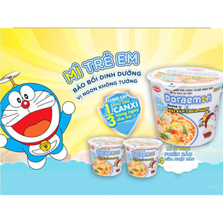 Lốc 6 ly mì mini Doraemon hải sản chua ngọt/hàu sữa phô mai ly 48g/53g