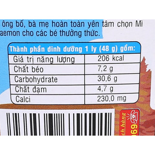 Lốc 6 ly mì mini Doraemon hải sản chua ngọt/hàu sữa phô mai ly 48g/53g