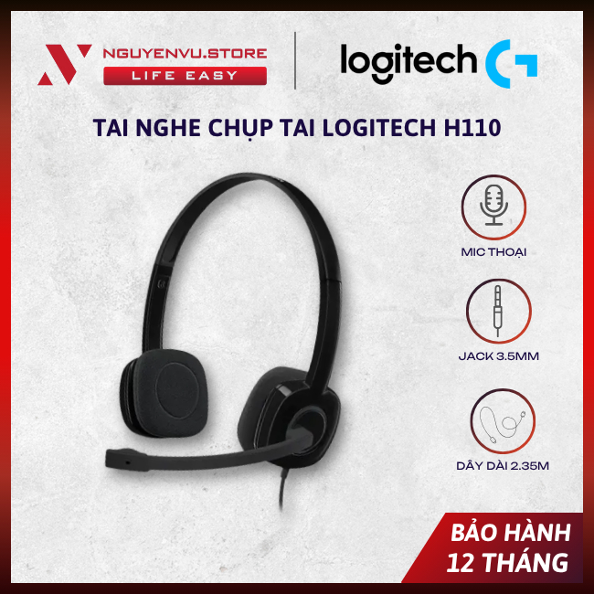 [FULL VAT] Tai nghe chụp tai có micro Logitech H151 - [BẢO HÀNH 12 THÁNG]