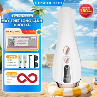 Máy triệt lông vĩnh viễn băng lạnh kèm chức năng trẻ hóa da mini cầm tay Lescolton vô hạn xung thế hệ mới nhất