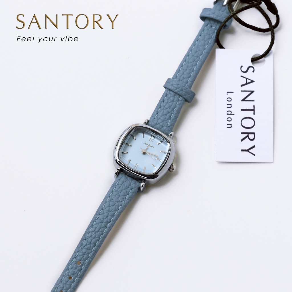 Đồng Hồ Nữ Santory BLOOM – Màu Pastel, Mặt Vuông, Dây Da - Đóa Hoa Nhẹ  Nhất Trong Ngày Nhiều Gió