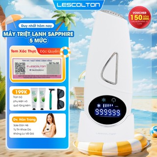 Máy triệt lông lạnh mini vĩnh viễn Lescolton Sapphire công nghệ mới nhất cảm giác dịu nhẹ, màn hình cảm ứng