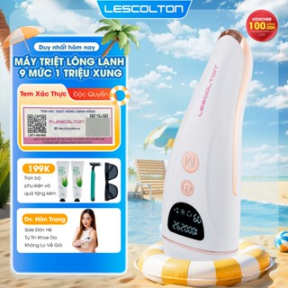 Máy triệt lông lạnh 9 MỨC mini vĩnh viễn LESCOLTON  tích hợp 3 chức năng triệt lạnh,trẻ hóa da, hỗ trợ trị thâm 2024