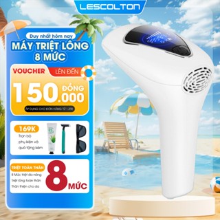 Máy triệt lông mini 8 mức, triệt toàn thân vĩnh viễn cầm tay Lescolton tẩy lông nách, lông tay, chân, lông Bikini