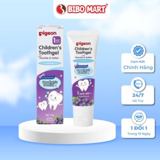  Kem đánh răng trẻ em Pigeon hương nho 45g cho bé trên 1 tuổi Bibomart 