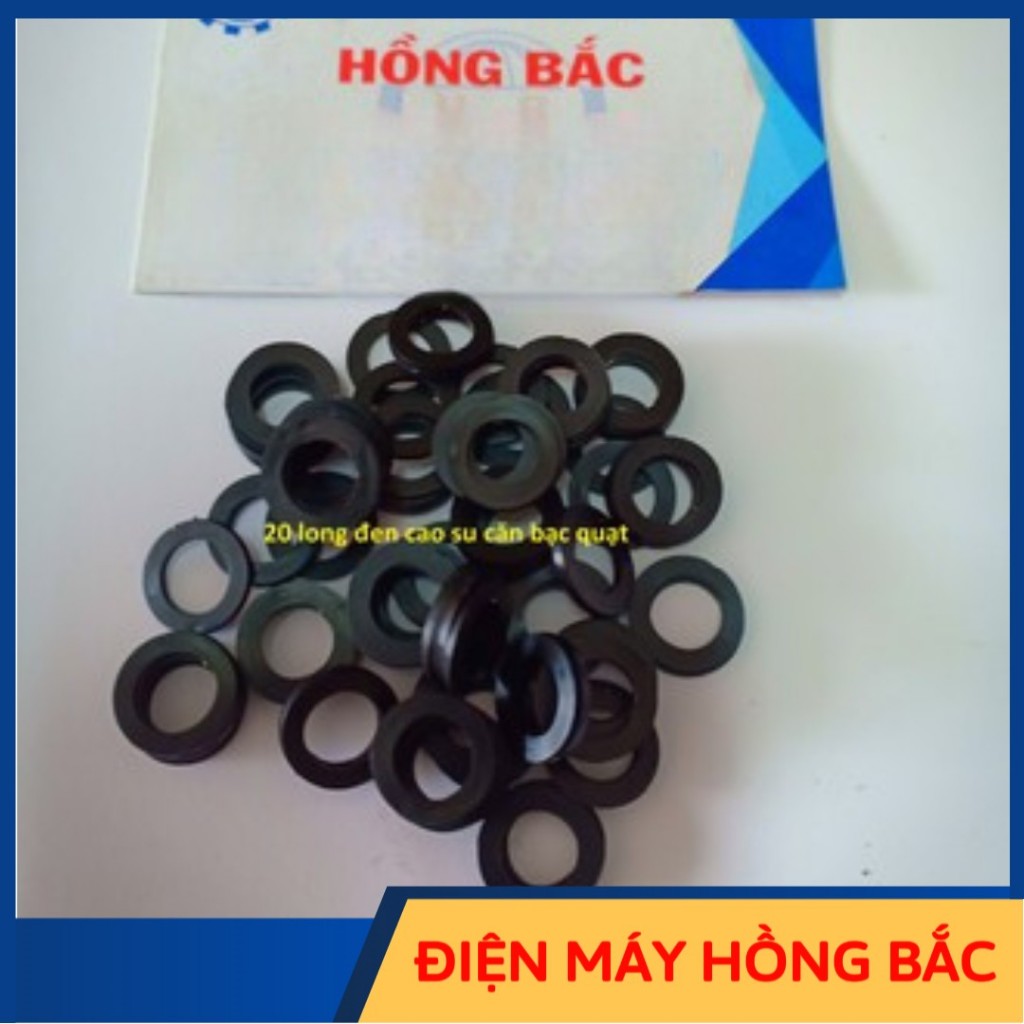 20 long đen cao su căn bạc quạt