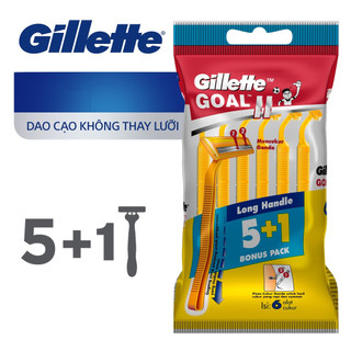 Dao Cạo Râu GILLETTE Super Thin Cán Vàng - Gói 5+1 Cái