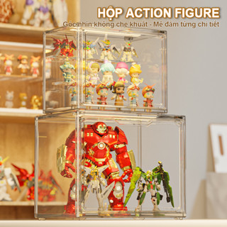 Tủ Hộp Trưng Bày Trong Suốt Bảo Quản Mô Hình Blindbox Popmart Dimoo Skullpanda 3 Tầng