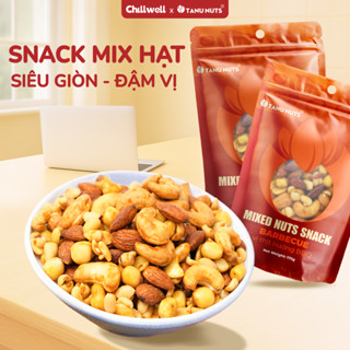  Snack hạt dinh dưỡng mix tẩm vị TANU NUTS túi 175g mix hạt tẩm vị ăn vặt healthy cho văn phòng ăn kiêng giảm cân 