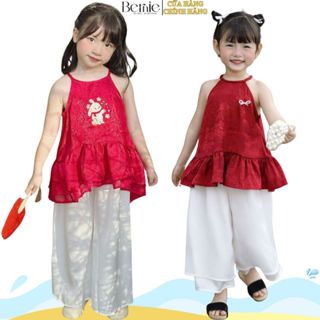 Set yếm lụa yếm đào tổng hợp cho bé gái dễ thương chất lụa mặc trung thu tết 1 đến 7 tuổi BERNIE