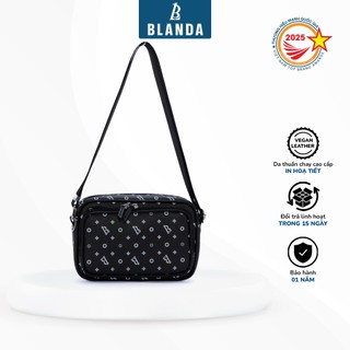 Túi đeo chéo nam BLANDA - Da thuần chay cao cấp in hoạ tiết Monogram - 7TNPVC03