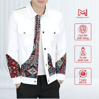  Áo Khoác Nam Thổ Cẩm Phong Cách Độc Lạ Có Thể Phối Quần Jean Kính Râm Cực Cool Ngầu H85 