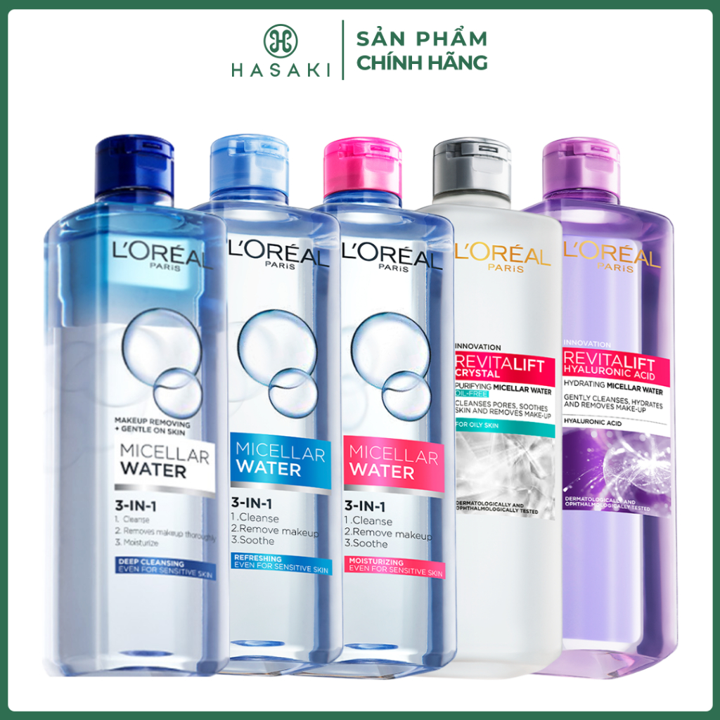 [DAILY] Nước Tẩy Trang L'oreal Dành Cho Da Dầu, Da Nhạy Cảm, Làm Sạch Trang Điểm 400ml Hasaki | BigBuy360 - bigbuy360.vn