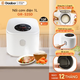 Nồi cơm điện tử Gaabor GR-S25D 400W mini 1L chế độ nấu đa năng lòng nồi chống dính nhiều chế độ nấu