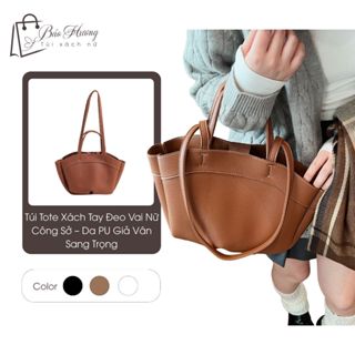 Túi tote xách tay đeo vai nữ công sở đa năng – da PU giả vân sang trọng
