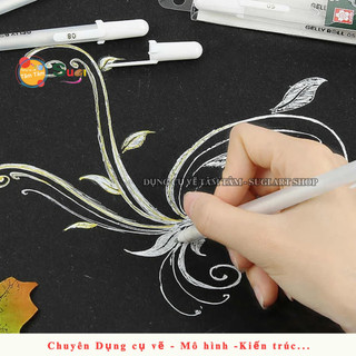Bút Trắng Sakura , Bút Nhũ Vàng , Nhũ Bạc Sakura , Gelly roll Sakura - [ Tâm Tâm ]