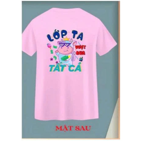 áo lớp học sinh-áo đồng phục học sinh tiểu học 3/4/5 in theo yêu cầu chất cotton mịn mát-Đồng Phục G