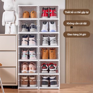 Chống Bụi Hộp Đựng Giày Nhựa Cứng Cao Cấp, Hộp Nhựa Đựng Giày Dép Trong Suốt Kín Đáo