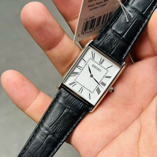 Đồng hồ nam dây da Seiko Quartz Tank SWR049