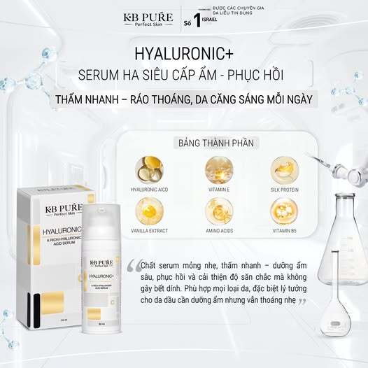 SERUM SIÊU CẤP ẨM - HYALURONIC+ - KB PURE