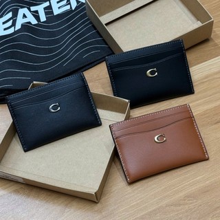 [Chính Hãng] Ví Da Nam Nữ Slim Bill Canvas Da Trơn Dáng Gập Đứng Logo C - CM435 | Beater8.10