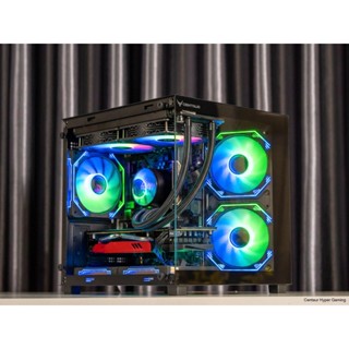 Vỏ case bể cá Centaur Hyper/ Cubi GAMING M Atx thiết kế fan xéo nhỏ gọn Trắng Đen chưa kèm FAN