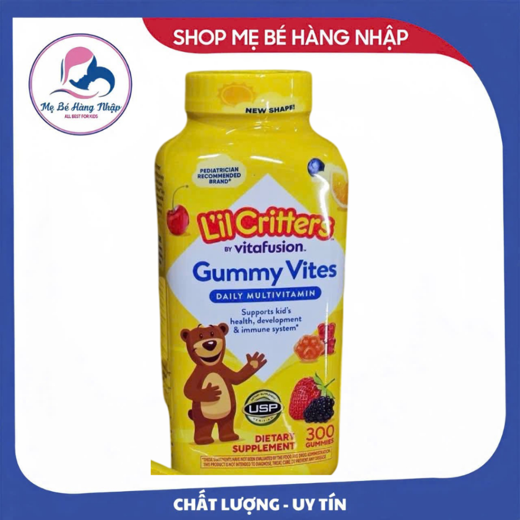 Kẹo gấu dẻo bổ sung Vitamin L’il Critters Gummy Vites Mỹ 300 viên