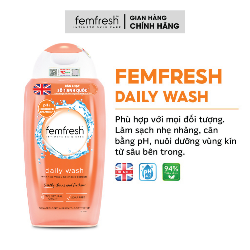 Dung Dịch Vệ Sinh Phụ Nữ Femfresh Daily Intimate Wash 250ml Anh Quốc